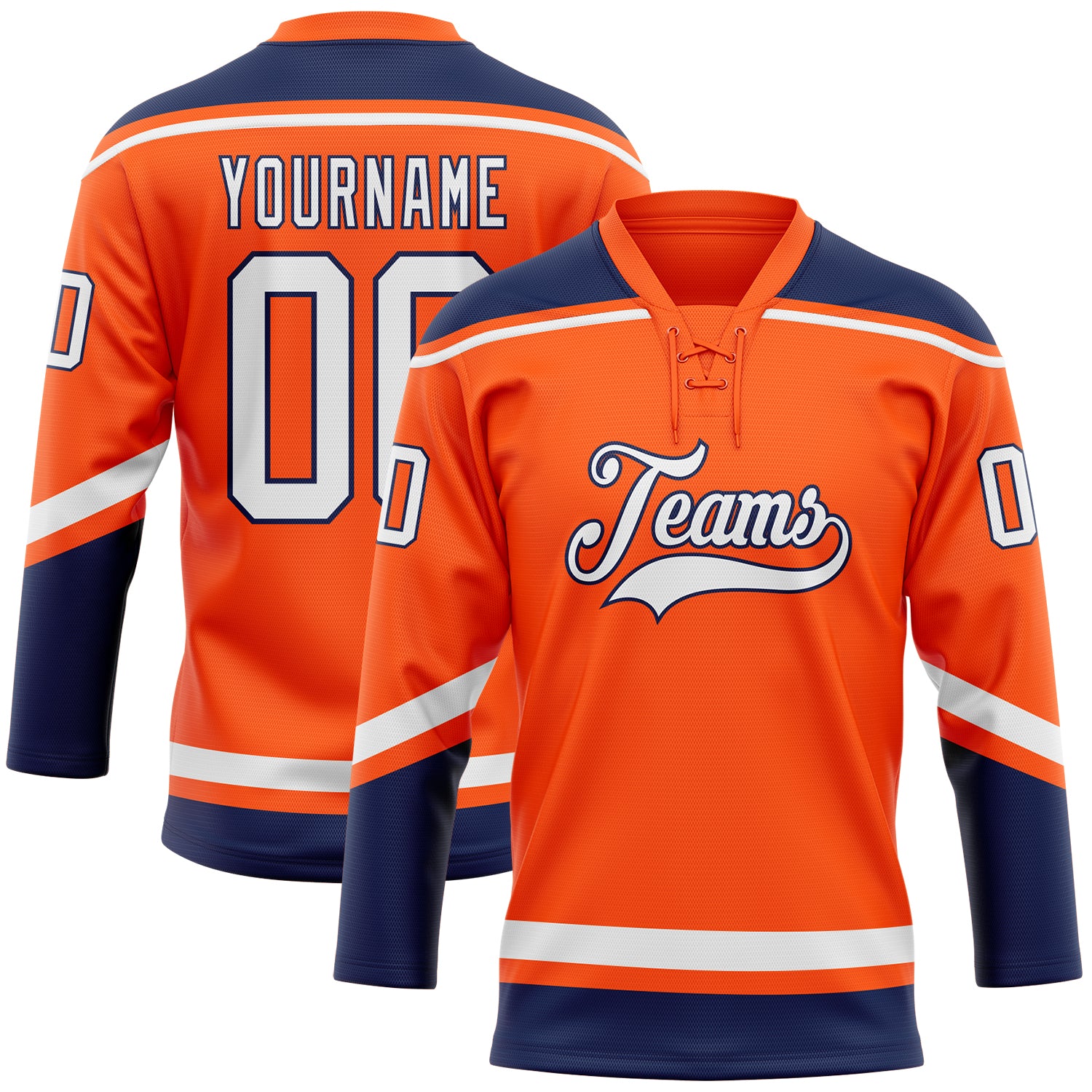 NHL Edmonton Oilers Baseball Orange Customized Jersey