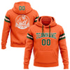 Custom Stitched Orange Green-White Football Pullover Sweatshirt Hoodie