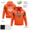 Custom Stitched Orange Brown-White Football Pullover Sweatshirt Hoodie