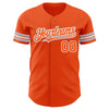 Custom Orange White-Gray Authentic Baseball Jersey