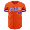 Custom Orange Purple-White Authentic Baseball Jersey