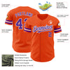 Custom Orange Purple-White Authentic Baseball Jersey