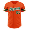 Custom Orange Green-White Authentic Baseball Jersey