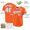 Custom Orange White-Light Blue Authentic Throwback Baseball Jersey