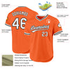 Custom Orange White-Black Authentic Throwback Baseball Jersey