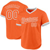 Custom Orange Gray-White Authentic Throwback Baseball Jersey