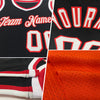 Custom Orange Navy Gold-White Authentic Throwback Basketball Jersey