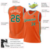 Custom Orange Kelly Green-White Authentic Throwback Basketball Jersey