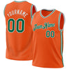 Custom Orange Kelly Green-White Authentic Throwback Basketball Jersey