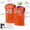 Custom Orange White-Purple Authentic Throwback Basketball Jersey