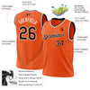 Custom Orange Brown-White Authentic Throwback Basketball Jersey