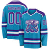 Custom Panther Blue Purple-White Hockey Jersey