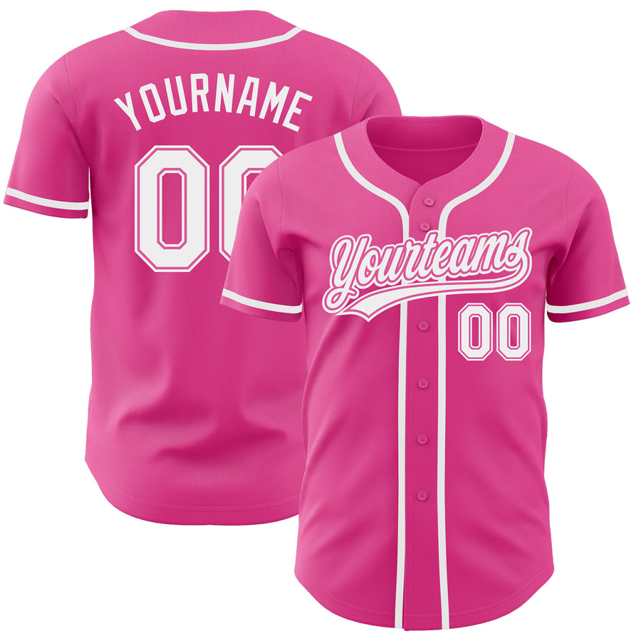 Creat Baseball Authentic Pink White Jersey – FiitgCustom