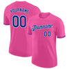 Custom Pink Royal-White Performance T-Shirt