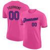 Custom Pink Purple-Black Performance T-Shirt