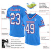 Custom Powder Blue White-Royal Mesh Authentic Throwback Football Jersey