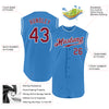 Custom Powder Blue Crimson-White Authentic Sleeveless Baseball Jersey