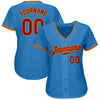 Custom Powder Blue Red-Gold Authentic Baseball Jersey