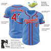 Custom Powder Blue Red-White Authentic Baseball Jersey