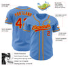 Custom Powder Blue Red-Gold Authentic Baseball Jersey