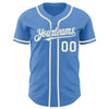 Custom Powder Blue Cream Authentic Baseball Jersey