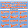 Custom Powder Blue White Pinstripe Orange Authentic Baseball Jersey