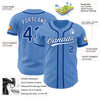 Custom Powder Blue White Pinstripe Royal Authentic Baseball Jersey