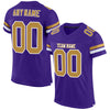 Custom Purple Old Gold-White Mesh Authentic Football Jersey