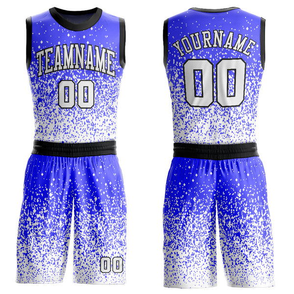 Blue Geometric Sublimation Basketball Jerseys and Shorts | YoungSpeeds Womens