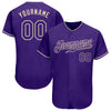 Custom Purple Purple-Cream Authentic Baseball Jersey