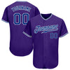 Custom Purple Royal-White Authentic Baseball Jersey