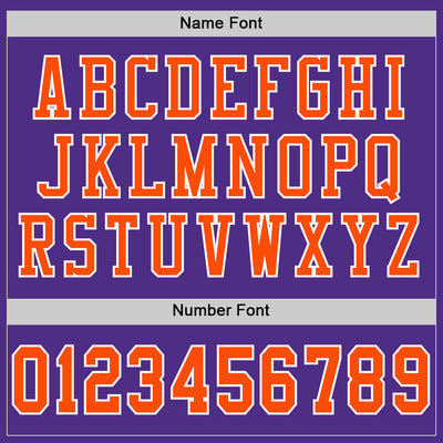 Custom Purple Orange-White Mesh Authentic Football Jersey