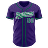 Custom Purple Kelly Green-White Authentic Baseball Jersey