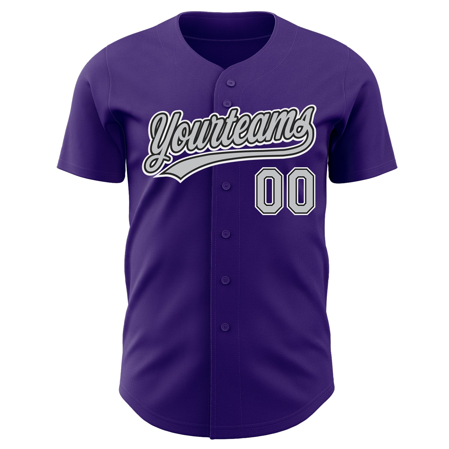 Custom Team Black Baseball Purple Authentic Gray Jersey Discount - FansIdea