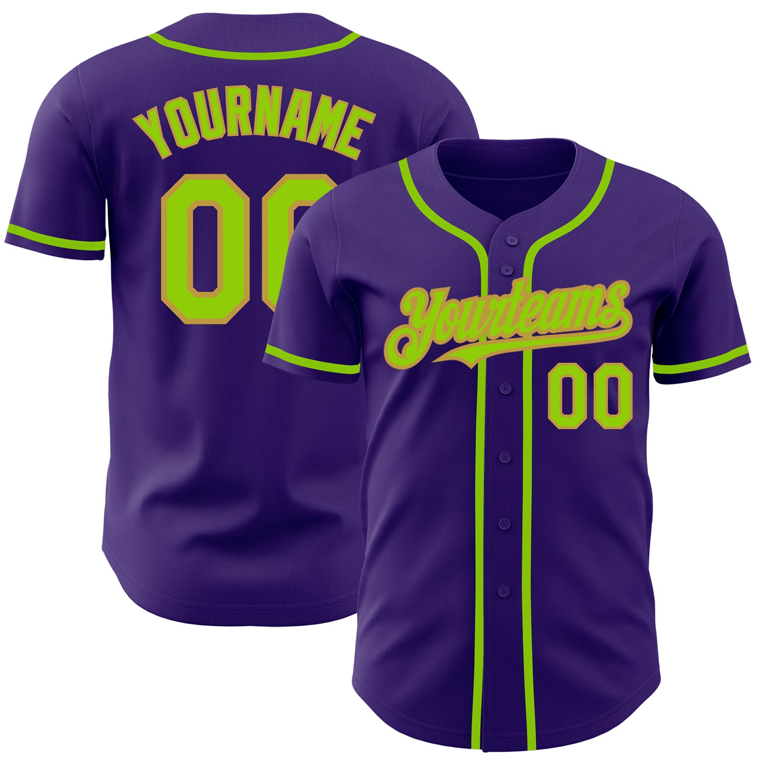 Custom Black Purple-Gold Authentic Baseball Jersey Discount