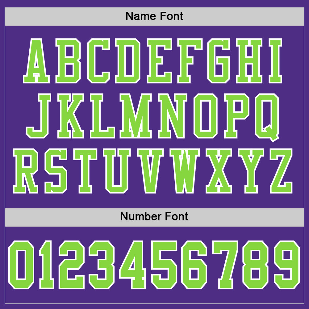 Custom Neon Green White-Purple Mesh Authentic Football Jersey Discount