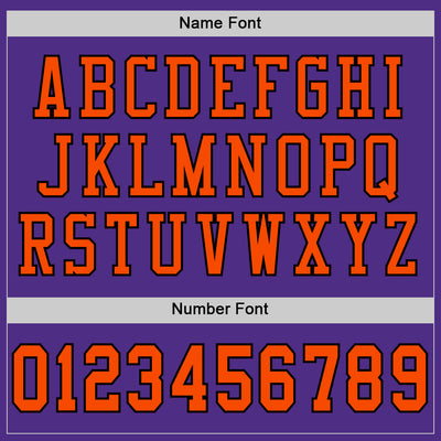 Custom Purple Orange-Black Mesh Authentic Football Jersey