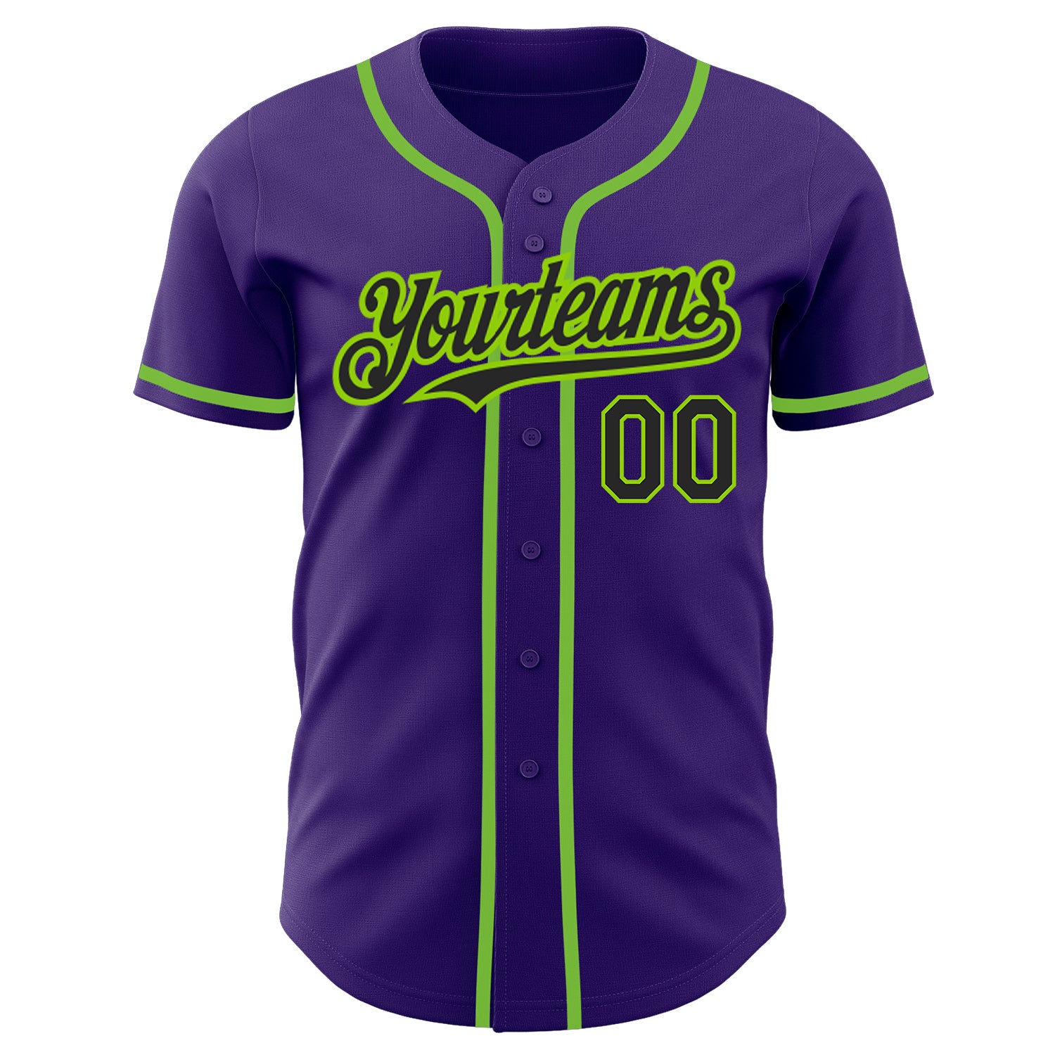 Neon Green Purple Black Custom Baseball Jerseys For Men & Women  JN10332_3433