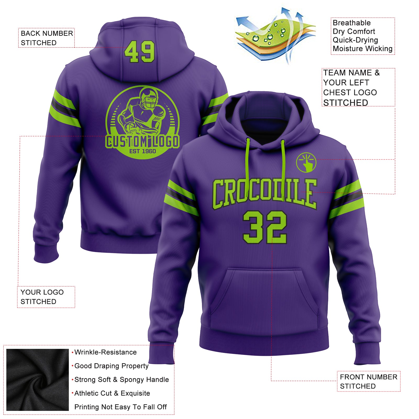 Neon purple sweatshirt best sale