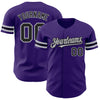 Custom Purple Black-Gray Authentic Baseball Jersey