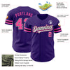 Custom Purple Pink-Black Authentic Baseball Jersey