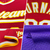 Custom Purple Gold Authentic Throwback Baseball Jersey