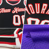 Custom Purple Black-Gold Authentic Throwback Basketball Jersey