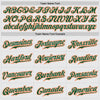 Custom White Orange Pinstripe Green-Orange Authentic Raglan Sleeves Baseball Jersey