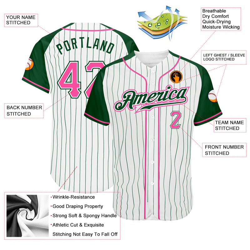 Pink Stripe baseball Jersey For Men & Women tunnel id