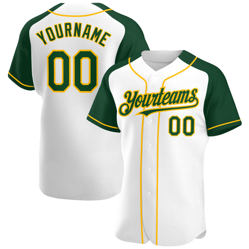 Sale Build White Baseball Authentic Gold Jersey Green