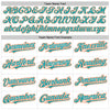 Custom White Teal-Orange Authentic Raglan Sleeves Baseball Jersey