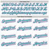 Custom White Teal-Pink Authentic Raglan Sleeves Baseball Jersey