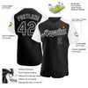 Custom Black White Authentic Raglan Sleeves Baseball Jersey