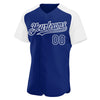 Custom Royal White Authentic Raglan Sleeves Baseball Jersey